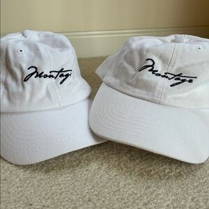 Montage Kapalua Bay White Baseball Cap with Embroidered Logo - Set of 2